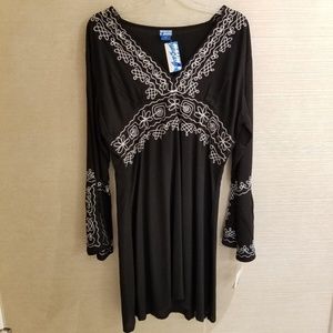 NWT Swim/Beach Cover Up Black, Size Large